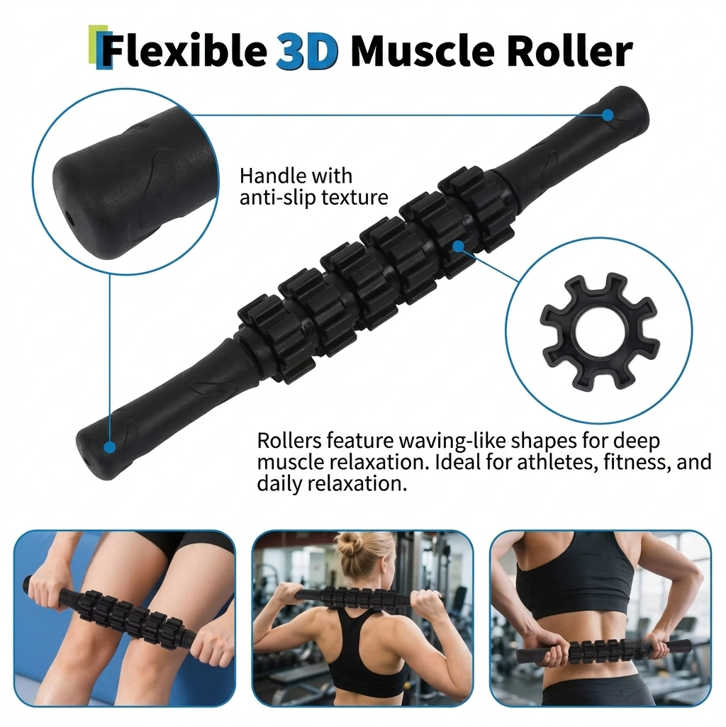 Foam Roller & Muscle Massage Kit (7-in-1)