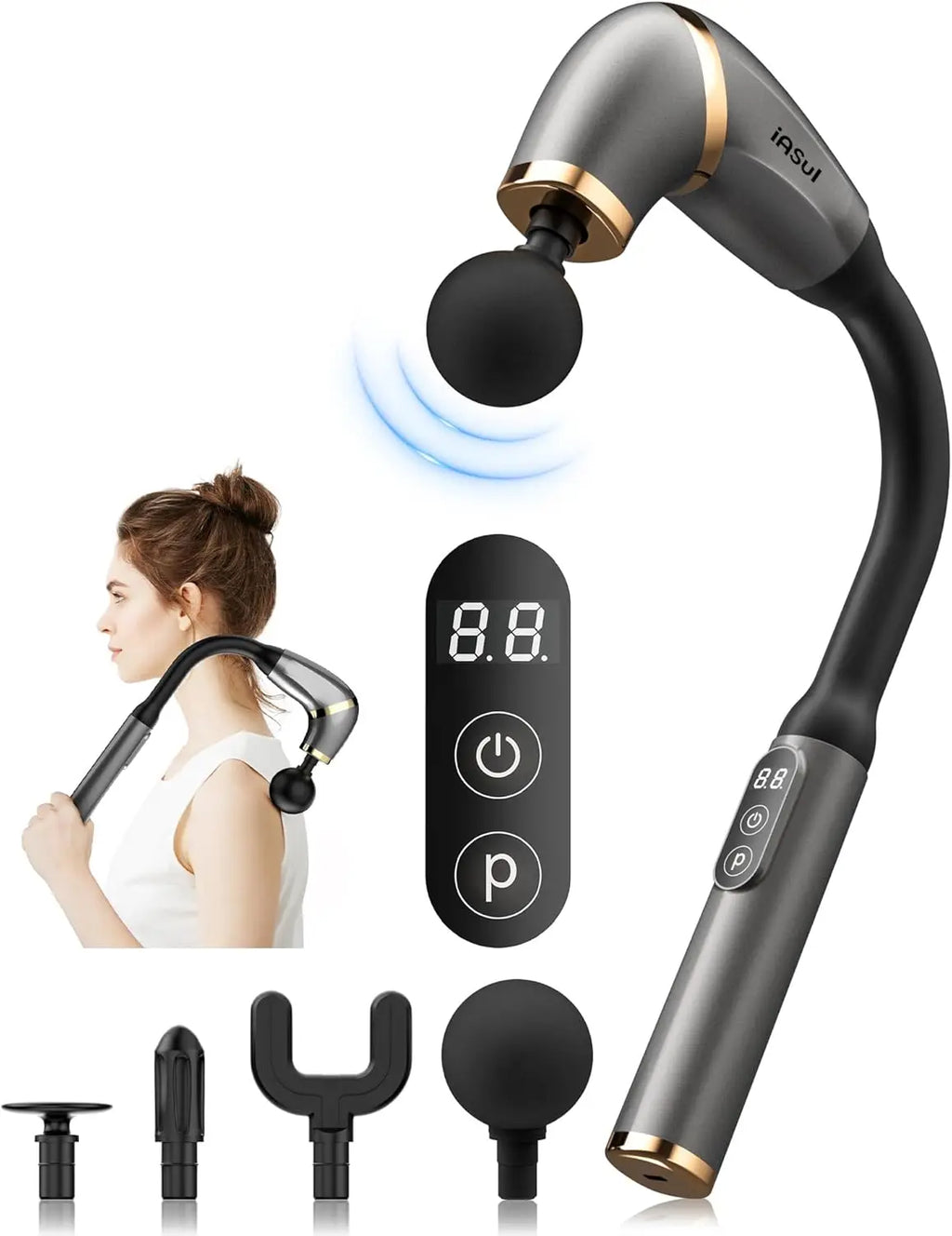 Pro-Reach Extended Handle Massage Gun